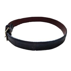 Vintage Ralph Lauren Women's Genuine Alligator Belt Sz 28 Made in Italy 1” Wide